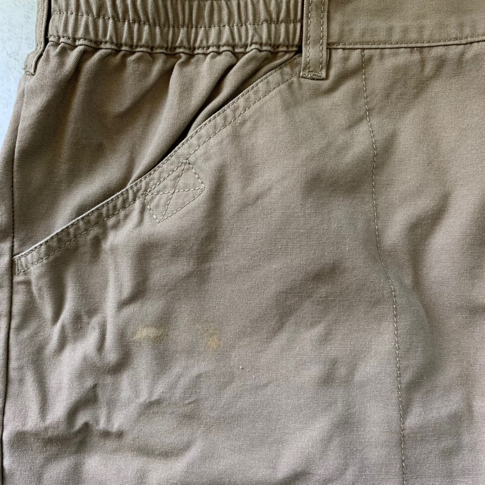 Cabela's Cargo Shorts Mens 44 Tan Cotton Elastic Waist Utility Pockets Outoor - Picture 7 of 11